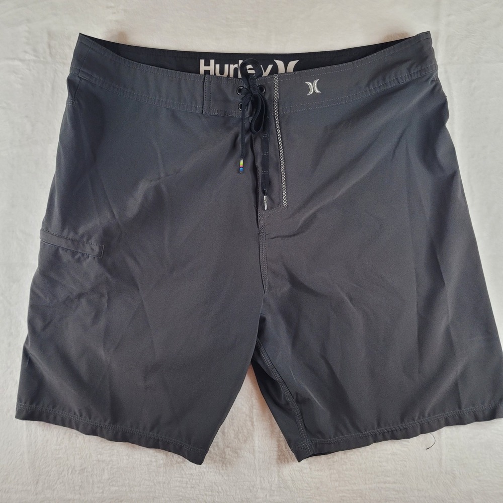 Hurley Phantom Mens Board Shorts Size 36 Gray Recycled Swim Trunks D7254-00